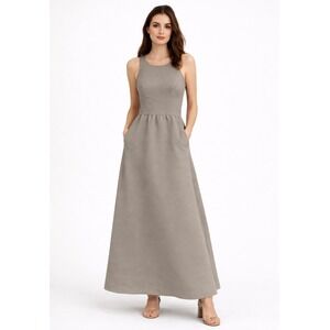 $300‎ Amsale Cream Sheath Bridesmaid Prom Evening Dress Fiona Sleeveless 4 S